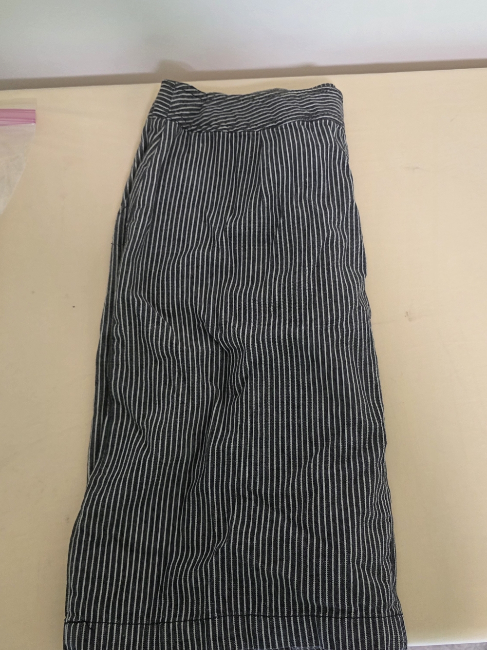 Larry Levine Black and White Striped Pencil Skirt Cotton - Picture 2 of 8